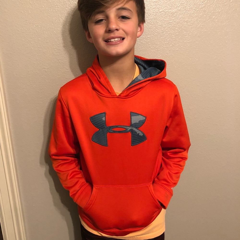 Boy’s Orange Under Armor Hoodie